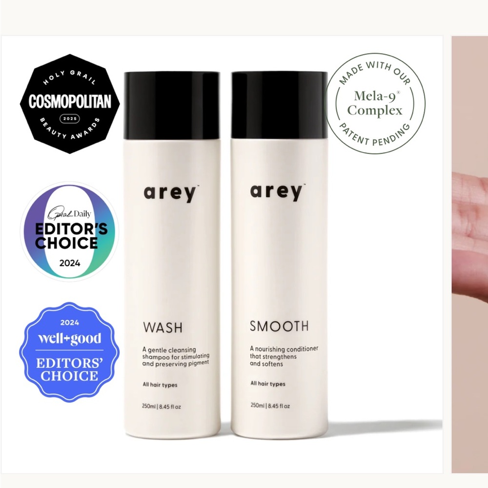 New in Box Arey Shower Duo Shampoo & Conditioner Gray Hair Prevention